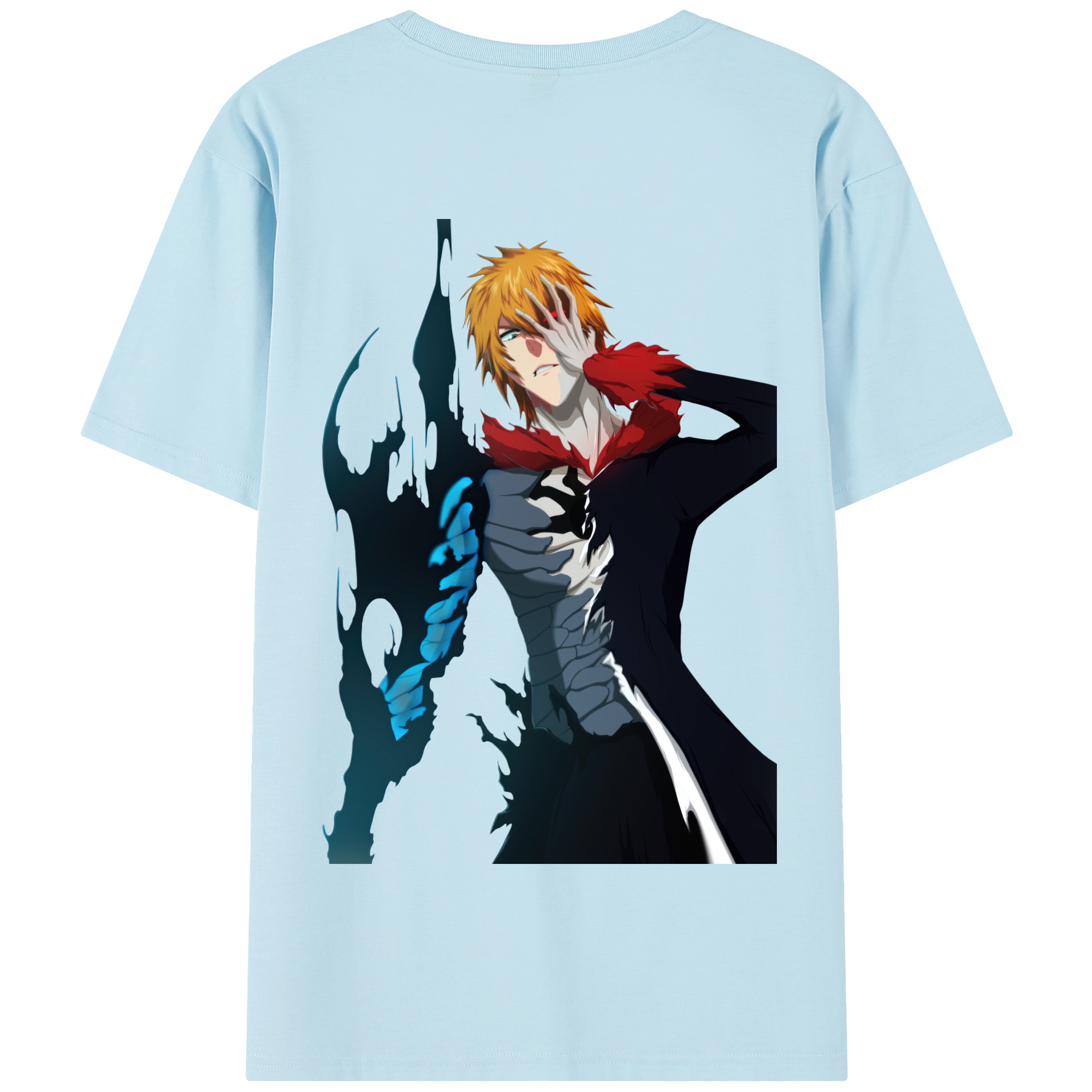 （画像用） ブリーチ 黒崎一護（くろさき いちご）BLEACH Kurosaki Ichigo 綿100％半袖Tシャツ（背面プリント）